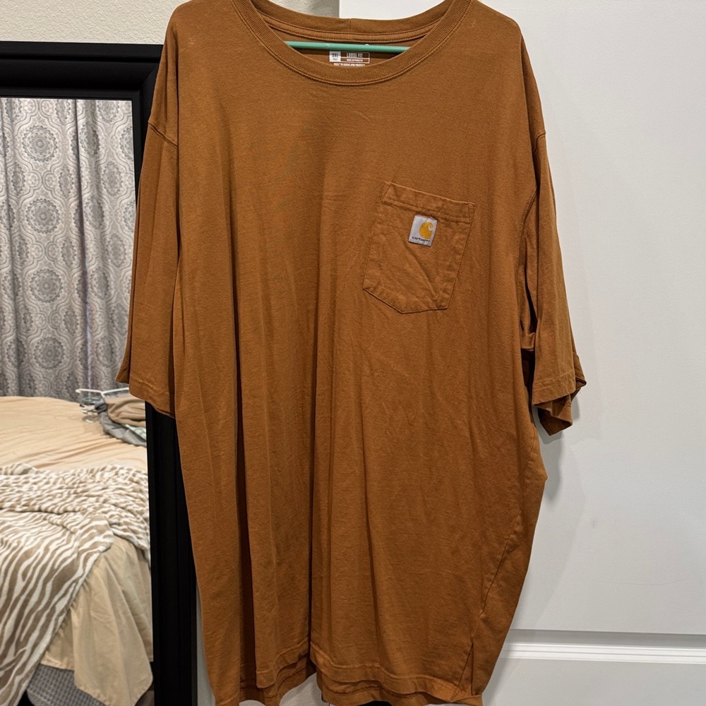 Carhartt Men's Tan Short Sleeve Pocket Tee
